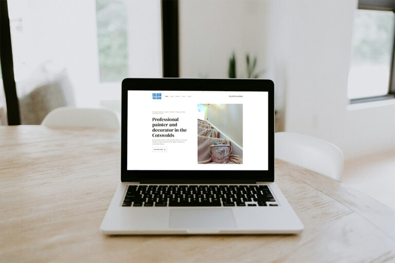 Desktop view of a Website for Painter and Decorator in Bourton-on-the-Water